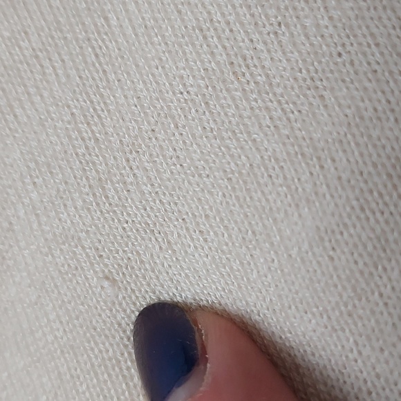 NEW Neiman Marcus Cashmere Sweater Oversized V-Neck White Cream L-XL - Picture 12 of 16